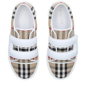 Burberry Kids' Mark Check Sneaker Size 33EU